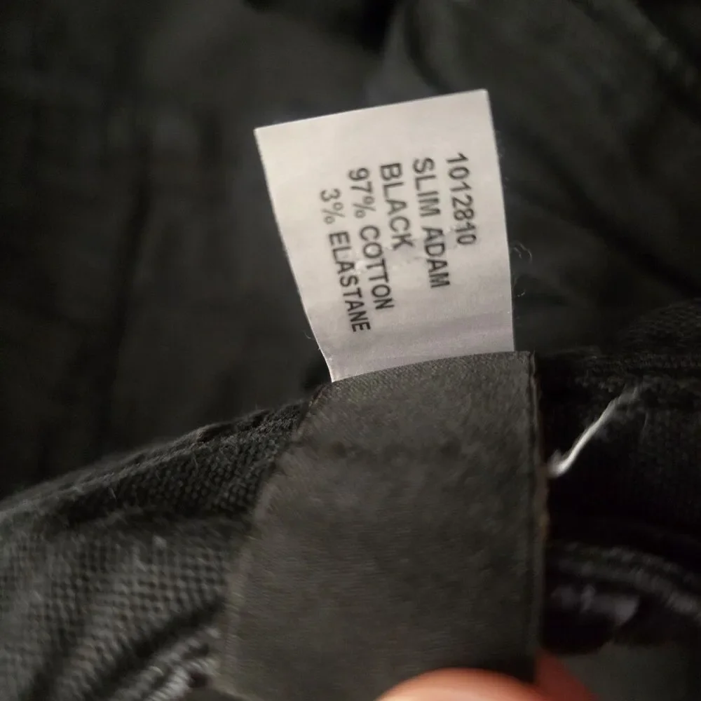 Nudie Jeans Co. 31x30 Slim Adam Black Organic Cotton Twill Chino Garment Dyed